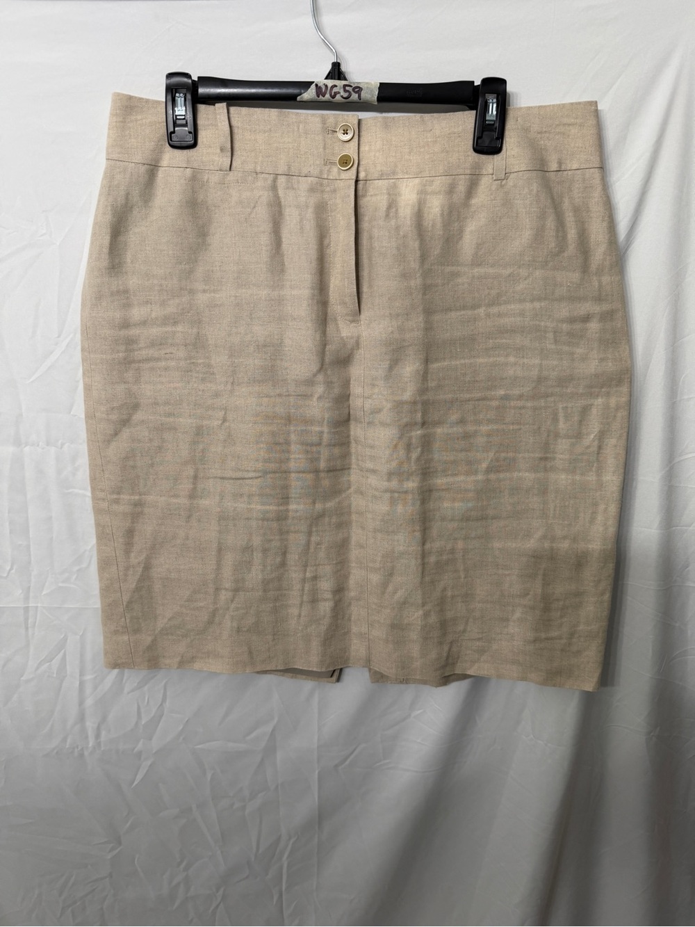 Women’s Banana Republic Linen Blend Pencil Skirt Size 14 Beige